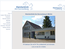 Tablet Screenshot of kleintierklinik-am-sonnenberg.ch